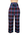 Pantalón escoces azul granate