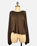 Blusa marrón globo