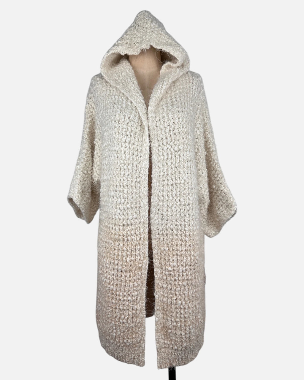 Chaqueta crema de lana brillo