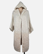 Chaqueta crema de lana brillo