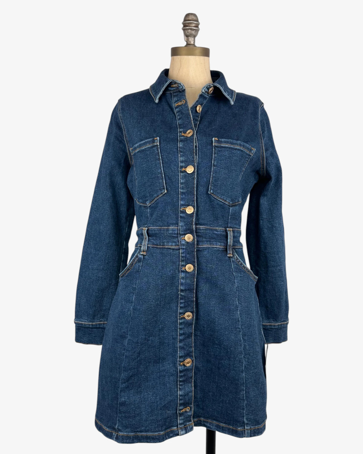 Vestido denim camisero