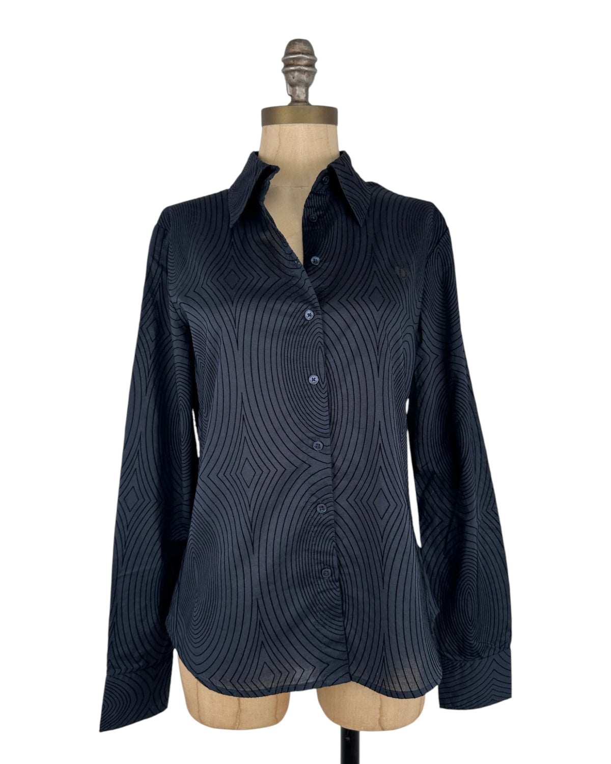 Camisa azul decoracion terciopelo