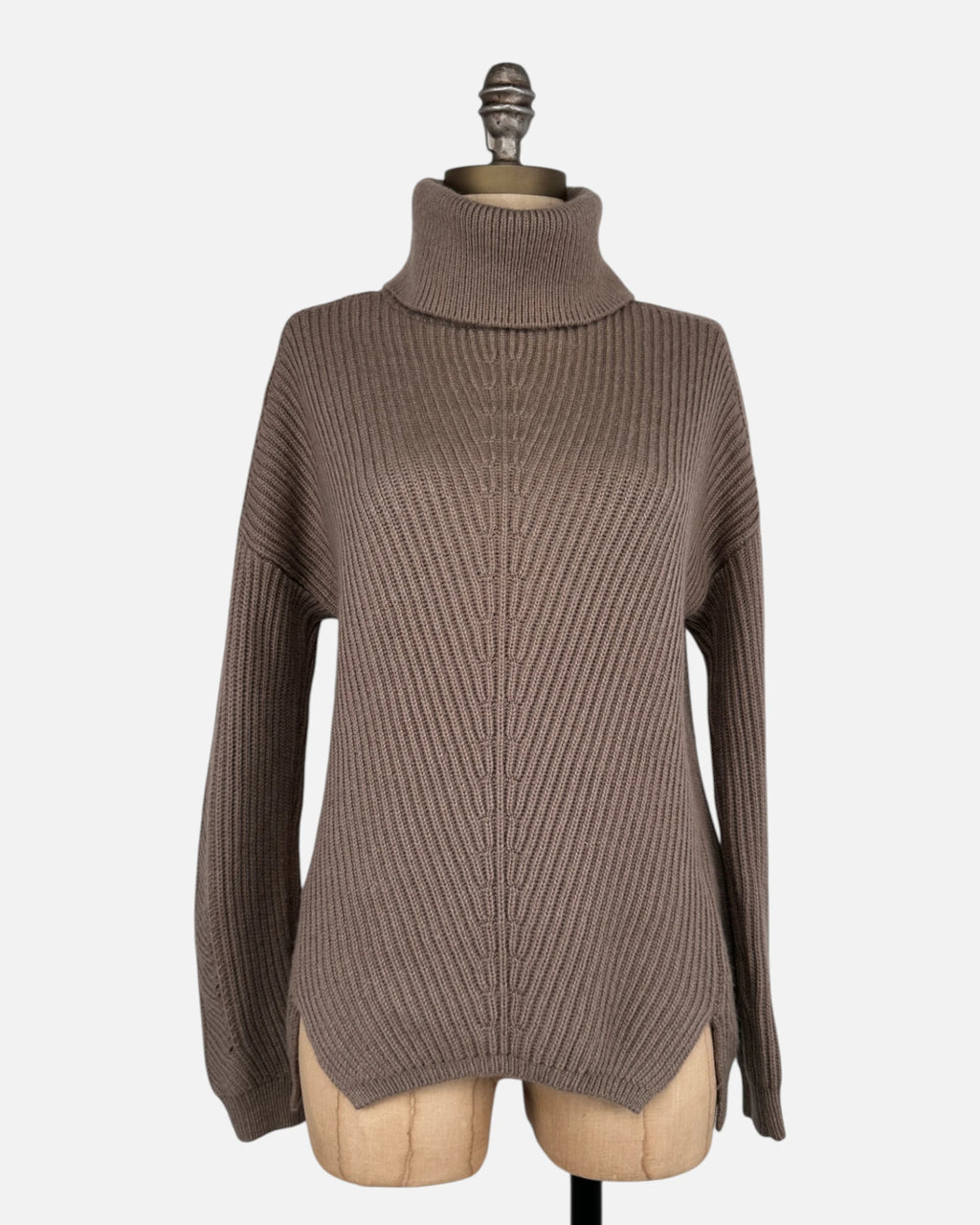 Jersey cuello alto marrón