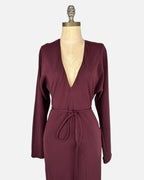 Vestido largo granate (2)