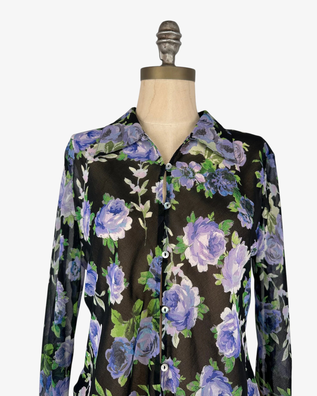 Blusa gasa flores lilas (4)
