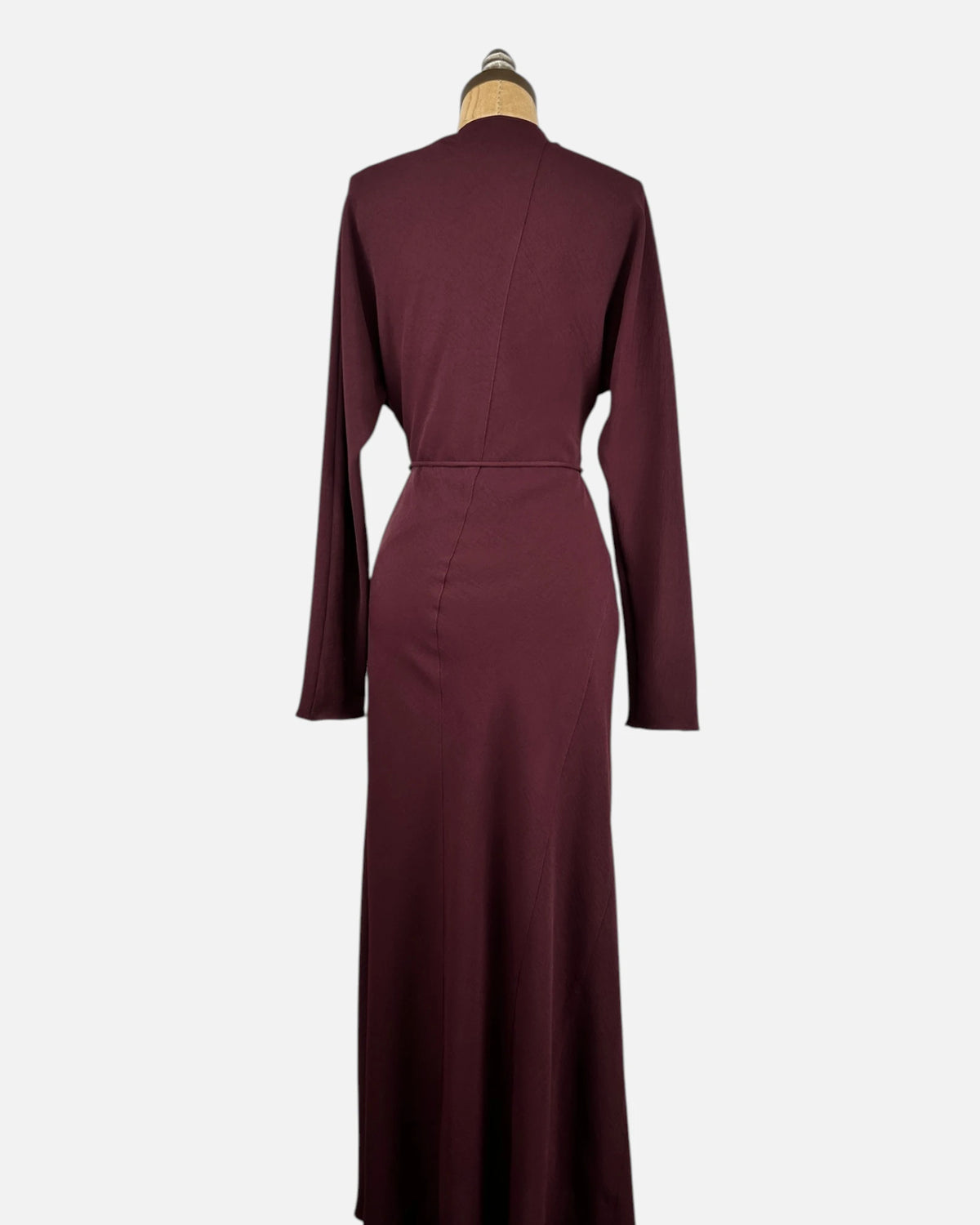 Vestido largo granate (4)