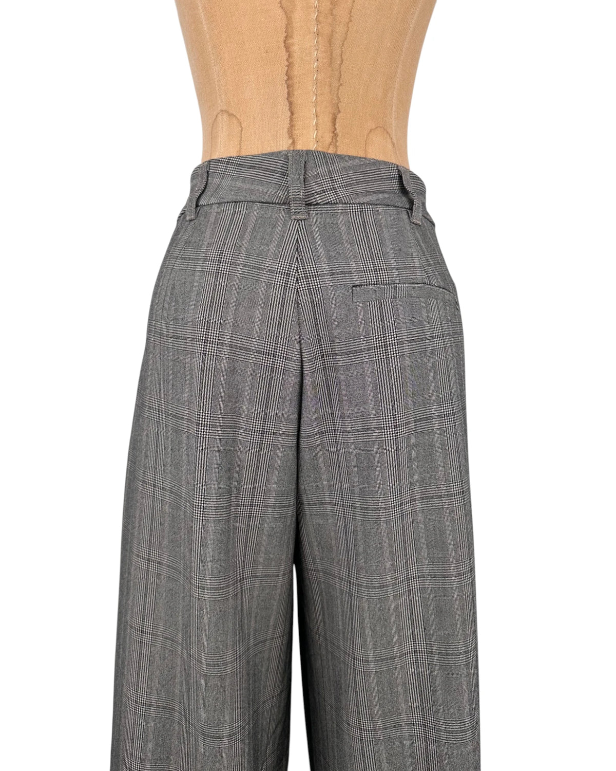 Pantalón escoces gris marrón (4)