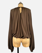 Blusa marrón globo (4)