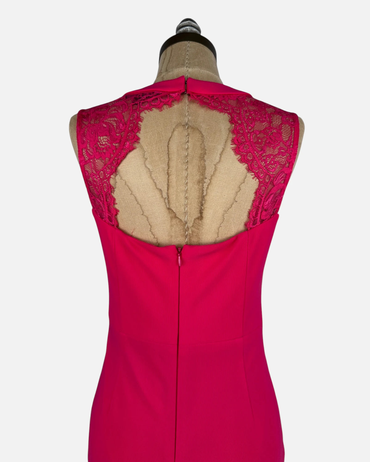 Vestido con encaje fucsia (4)