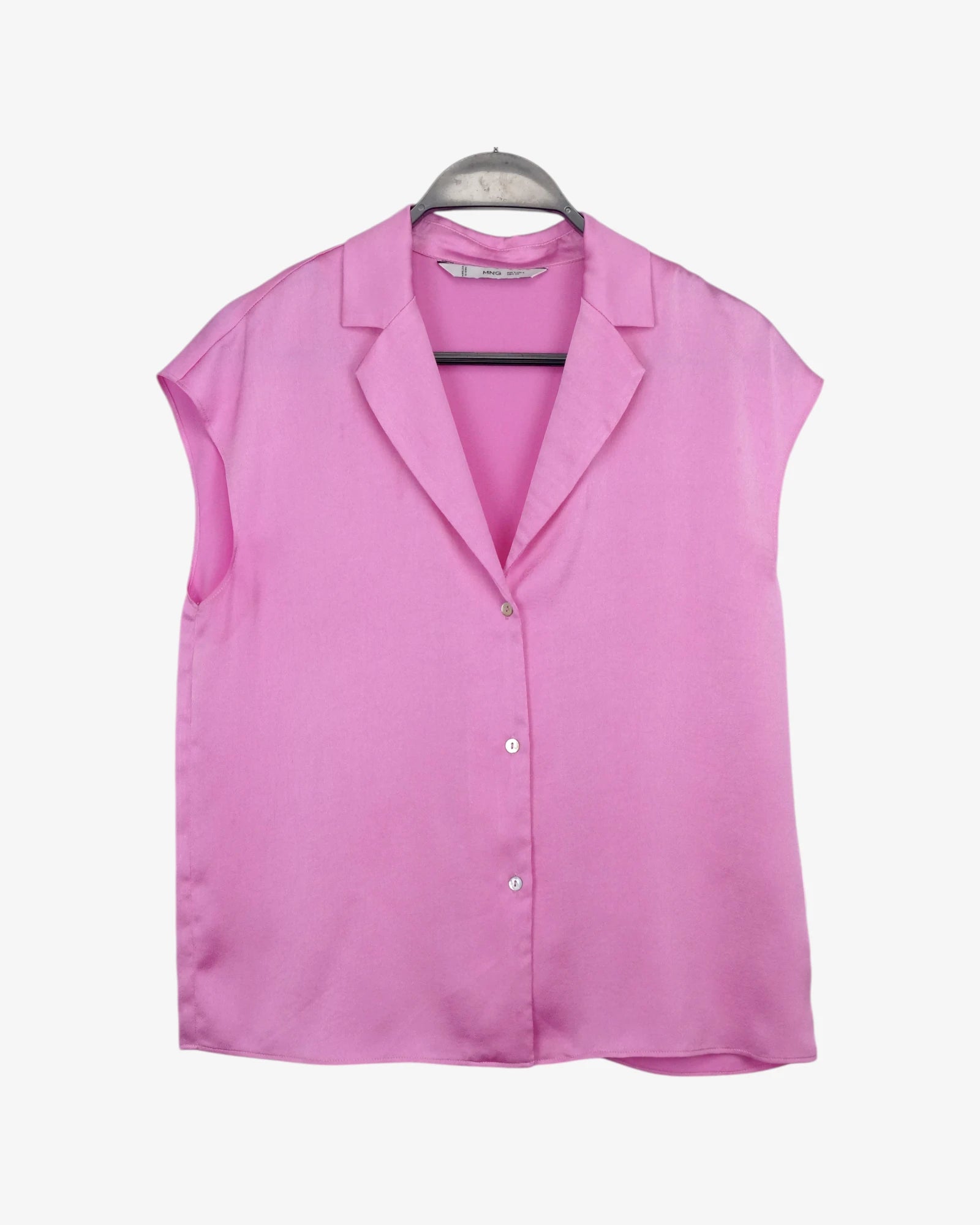 Blusa rosa satinada