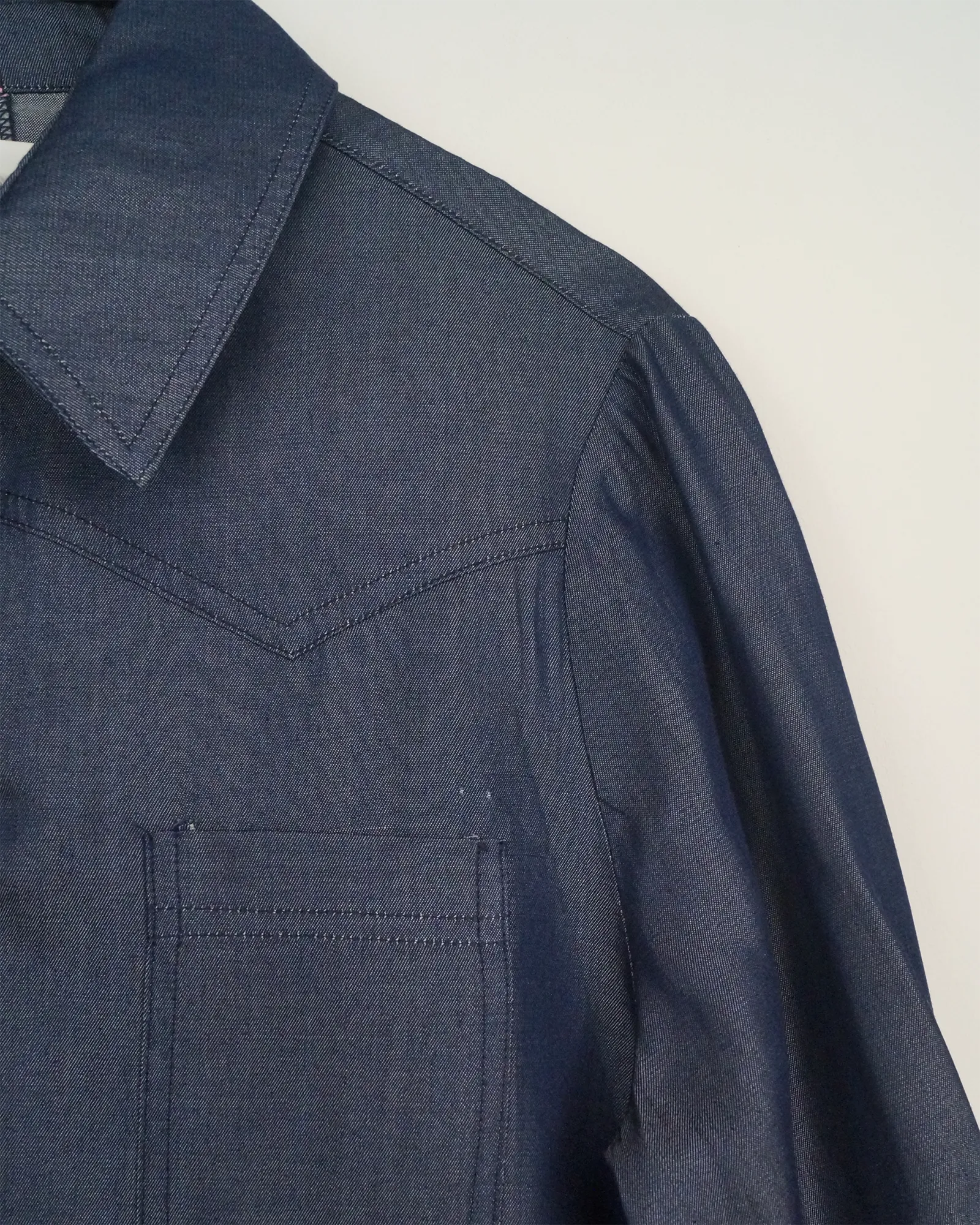 Camisa combinada con seda