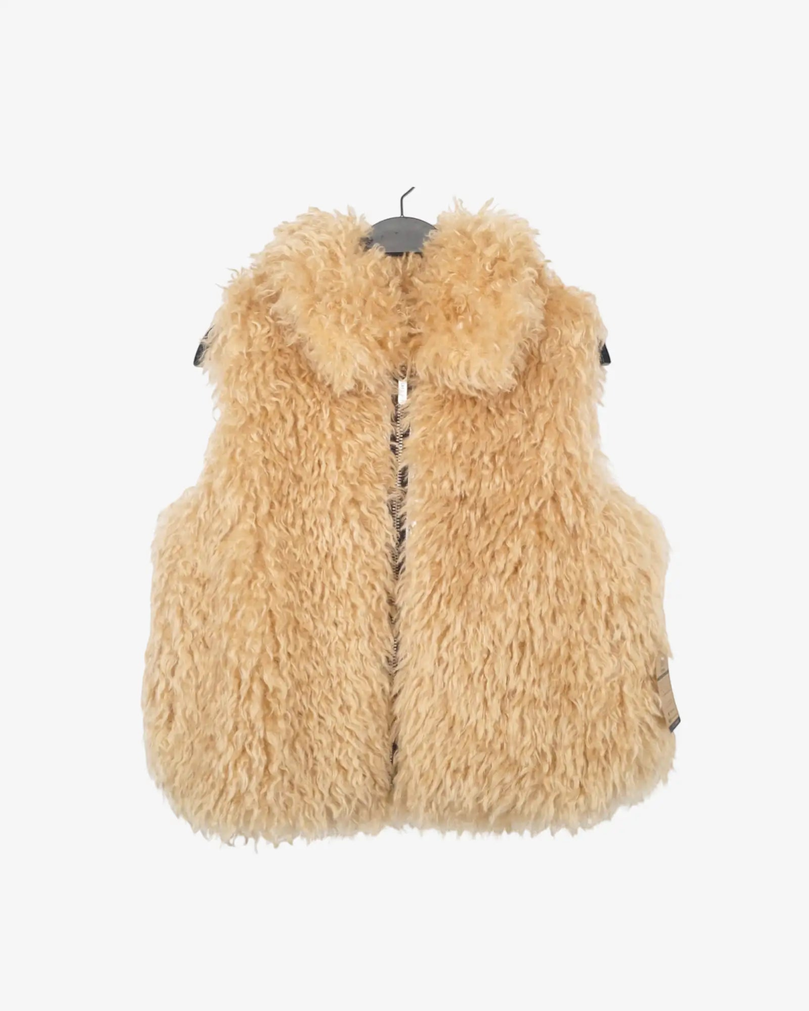 Chaleco reversible plata y peluche
