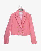 Chaqueta rosa estilo chanel