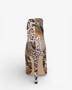 Botin animal print raso