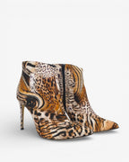 Botin animal print raso