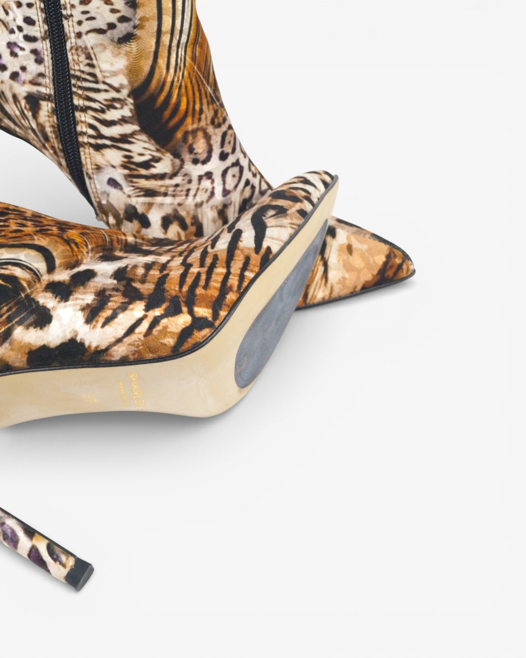 Botin animal print raso