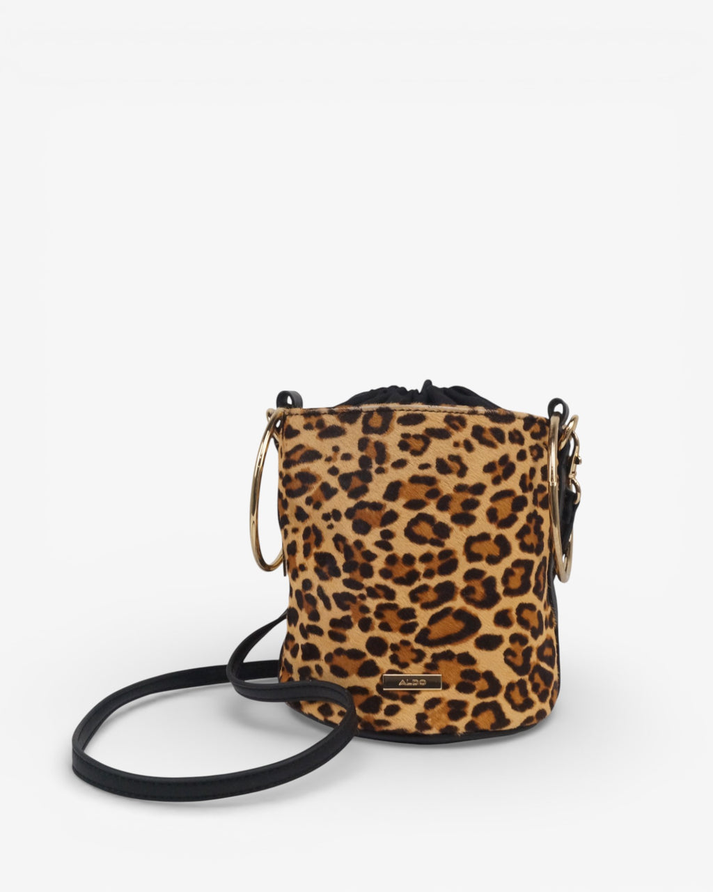 Bolso saco animal print piel