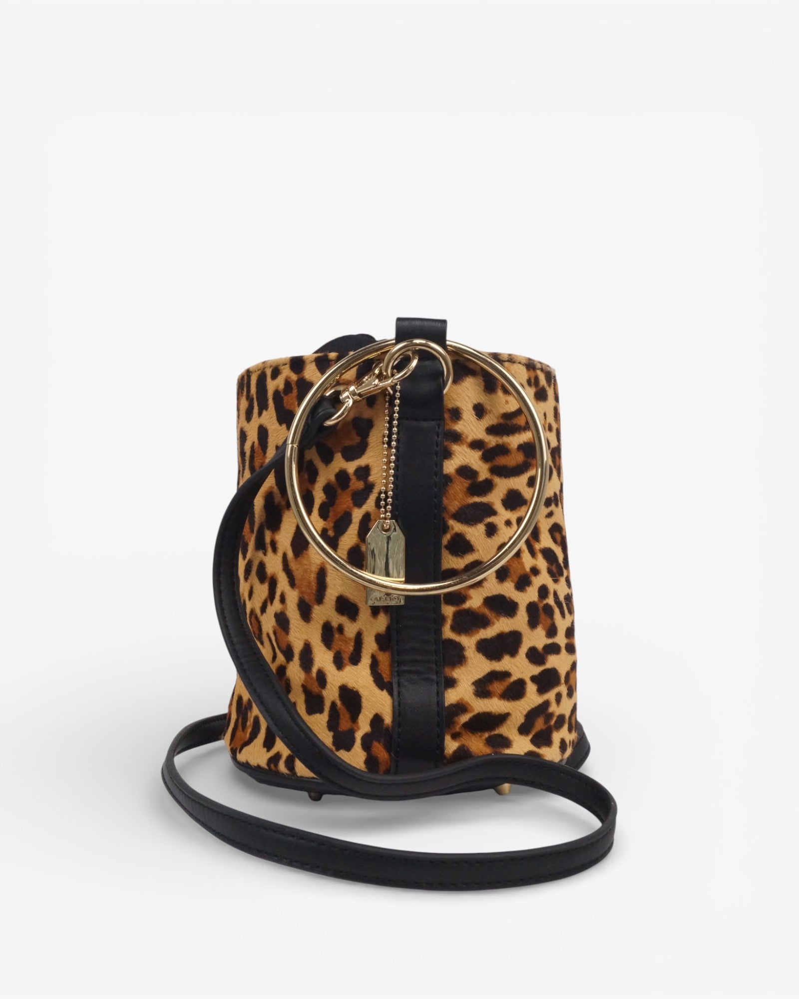 Bolso saco animal print piel