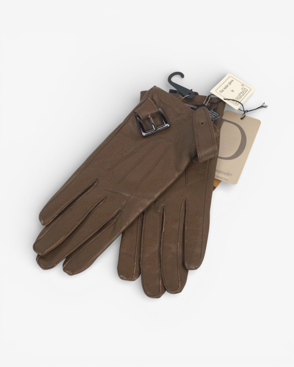 Guantes de piel marrones
