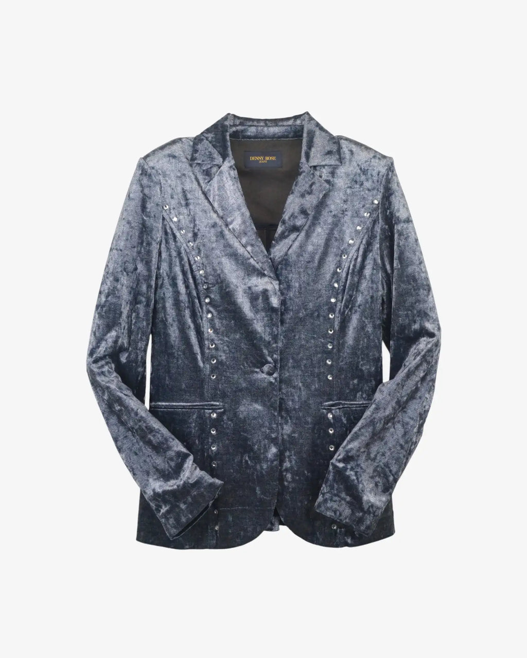 Americana de terciopelo azul