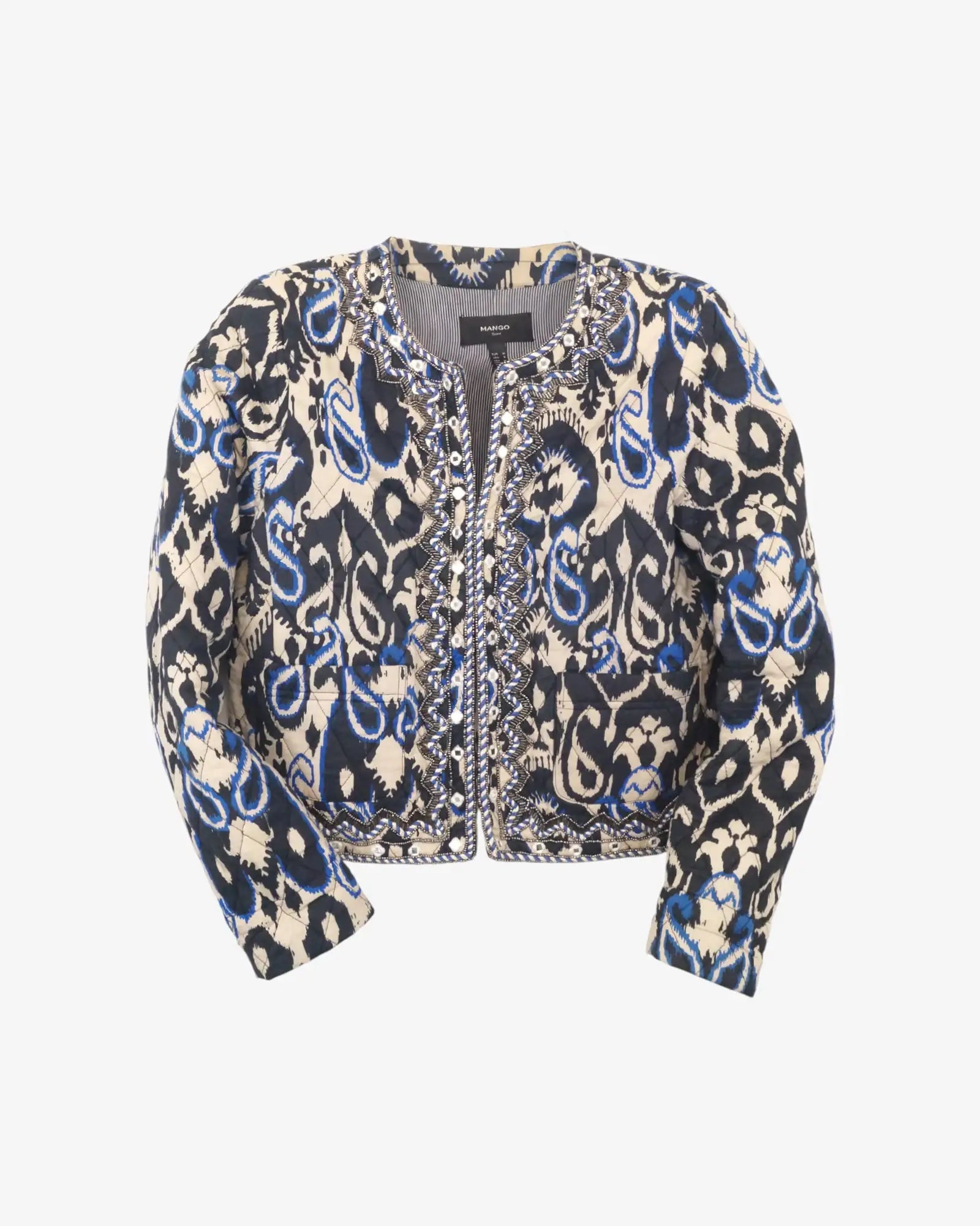 Chaqueta acolchada pedrería