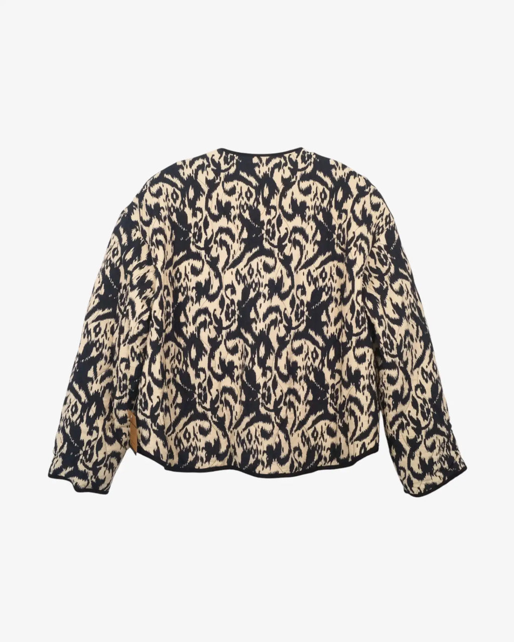 Chaqueta acolchada beige y negra