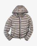 Anorak de plumas plateado