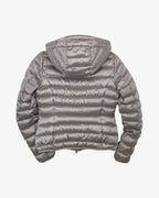 Anorak de plumas plateado