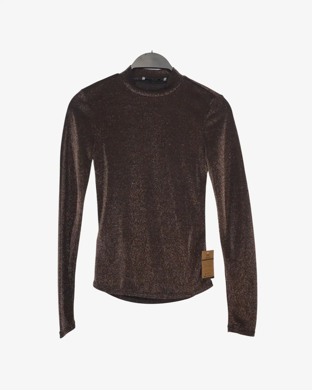 Camiseta lúrex marrón brillo