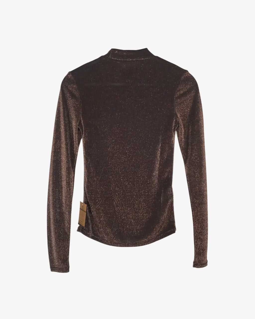 Camiseta lúrex marrón brillo