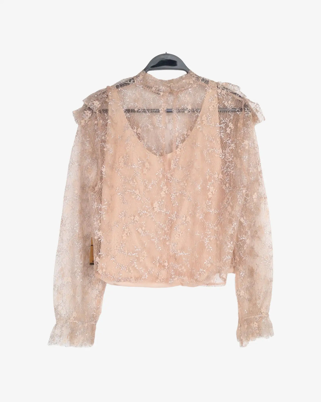 Blusa encaje con volantes