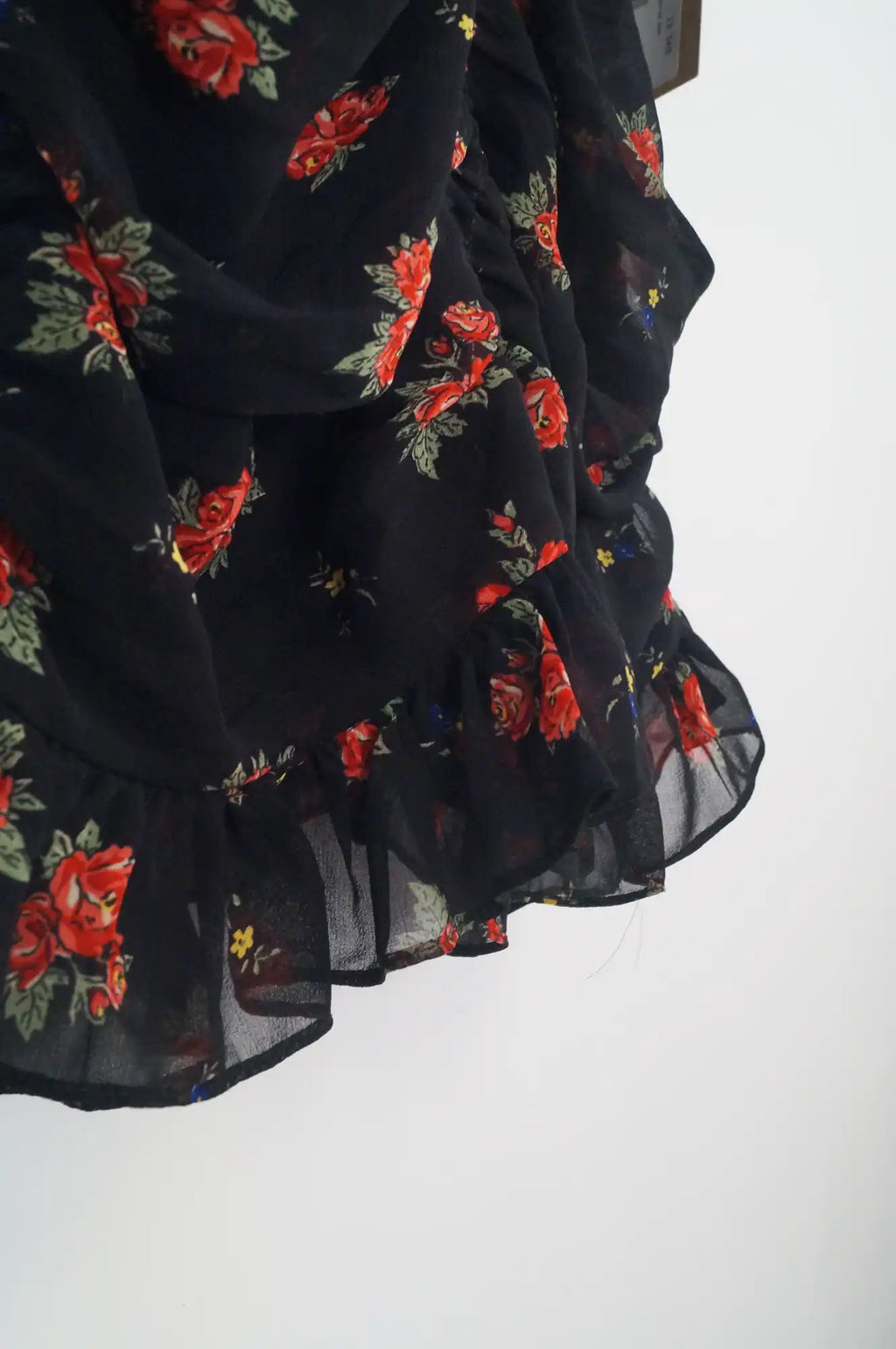 Vestido corto fruncido