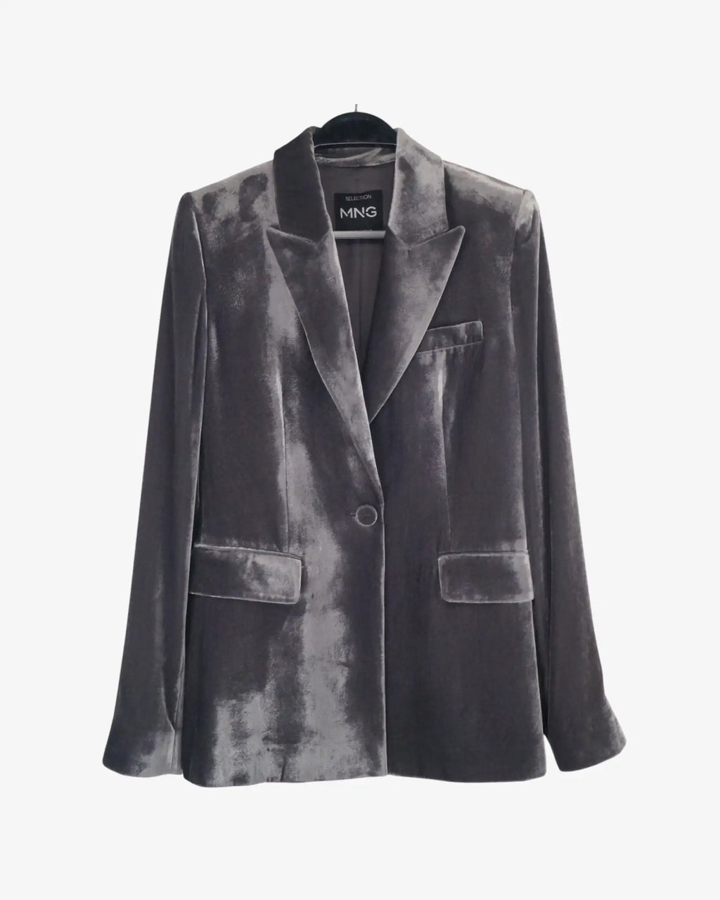 Americana terciopelo gris