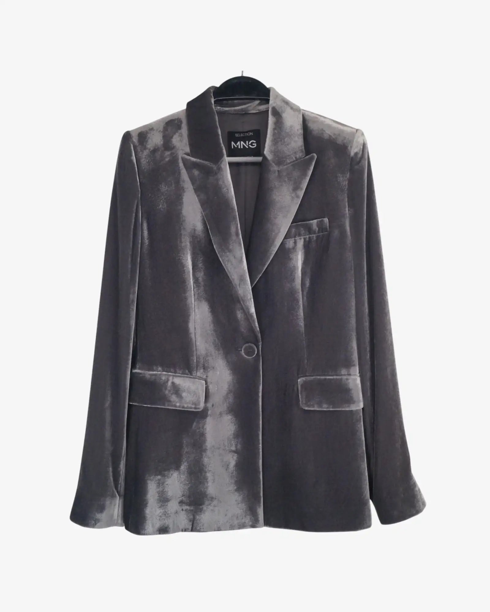 Americana terciopelo gris