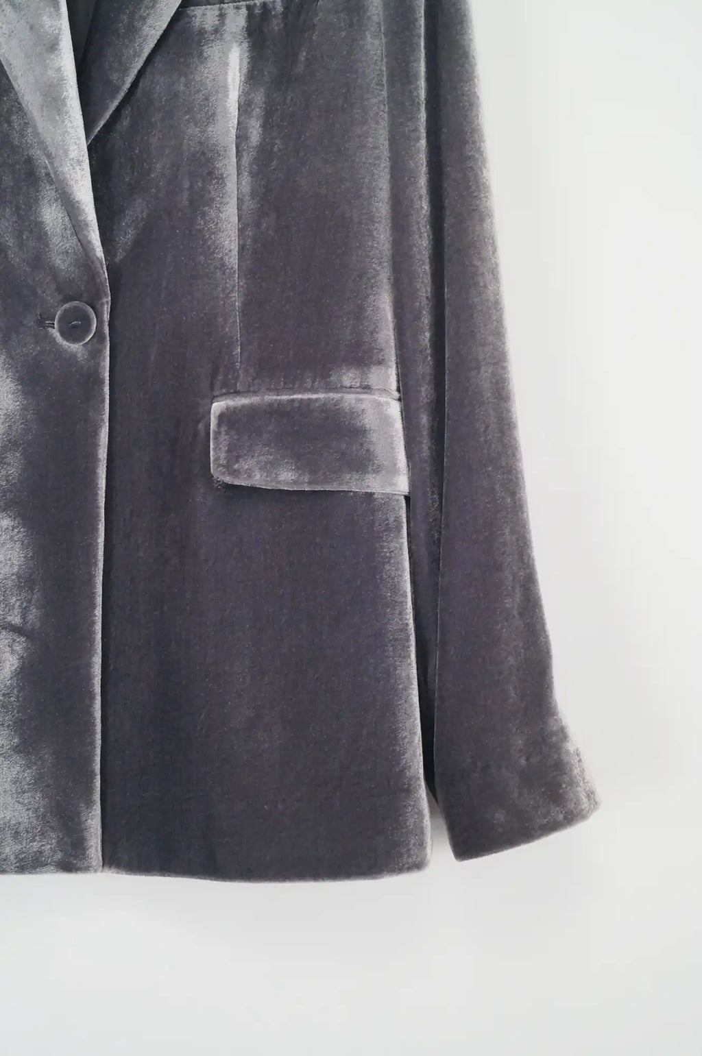 Americana terciopelo gris