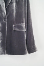 Americana terciopelo gris