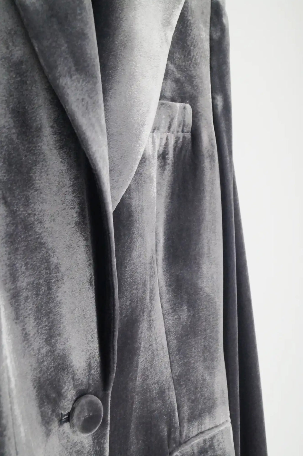 Americana terciopelo gris
