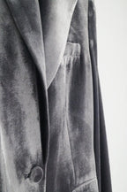 Americana terciopelo gris