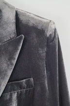 Americana terciopelo gris