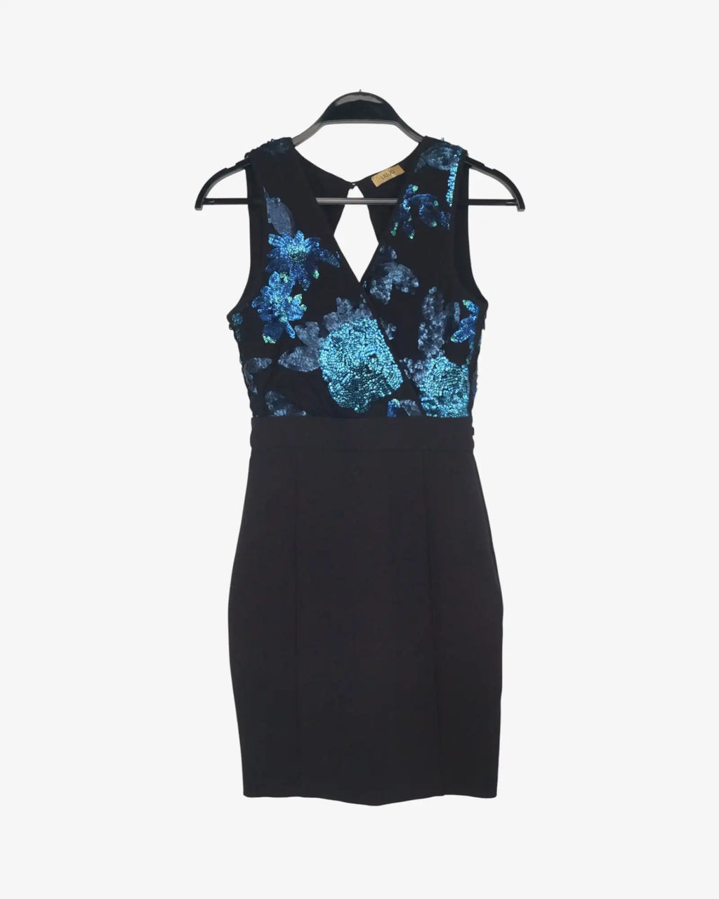 Vestido lentejuelas con faldón