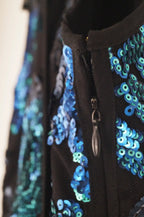 Vestido lentejuelas con faldón