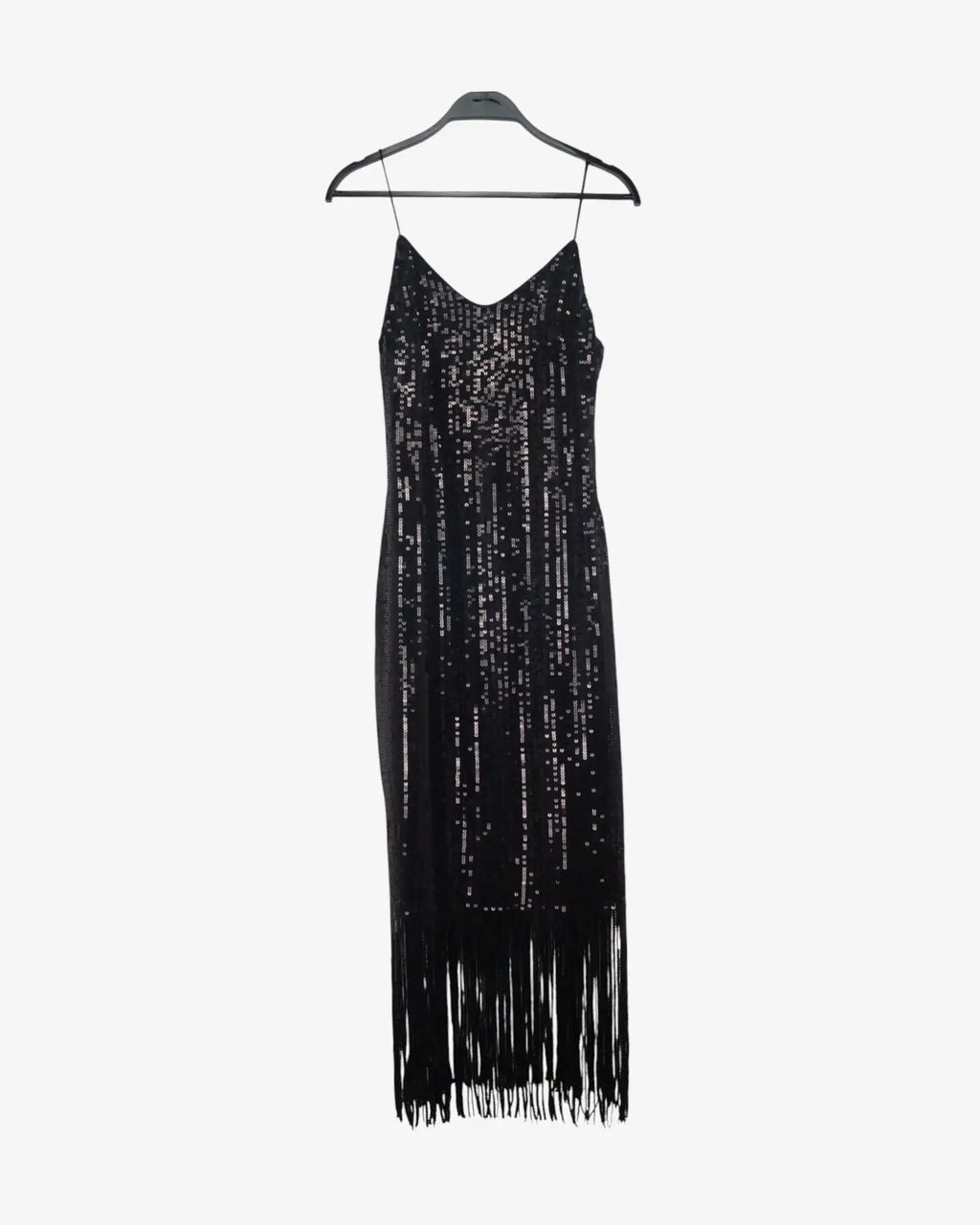 Vestido lentejuelas borlas