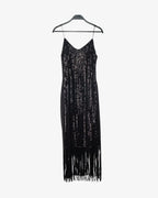 Vestido lentejuelas borlas