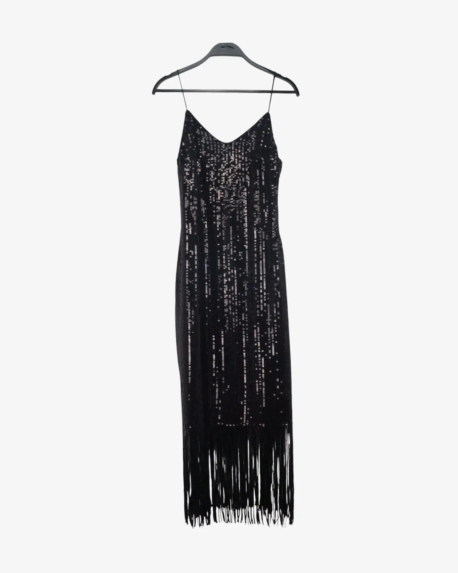 Vestido lentejuelas borlas