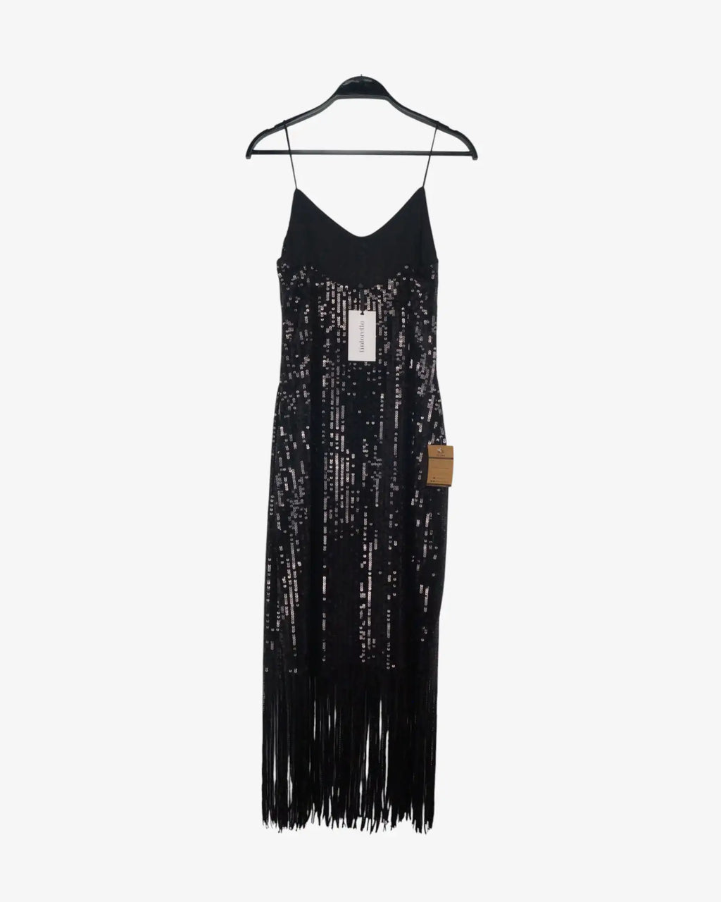 Vestido lentejuelas borlas