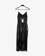 Vestido lentejuelas borlas