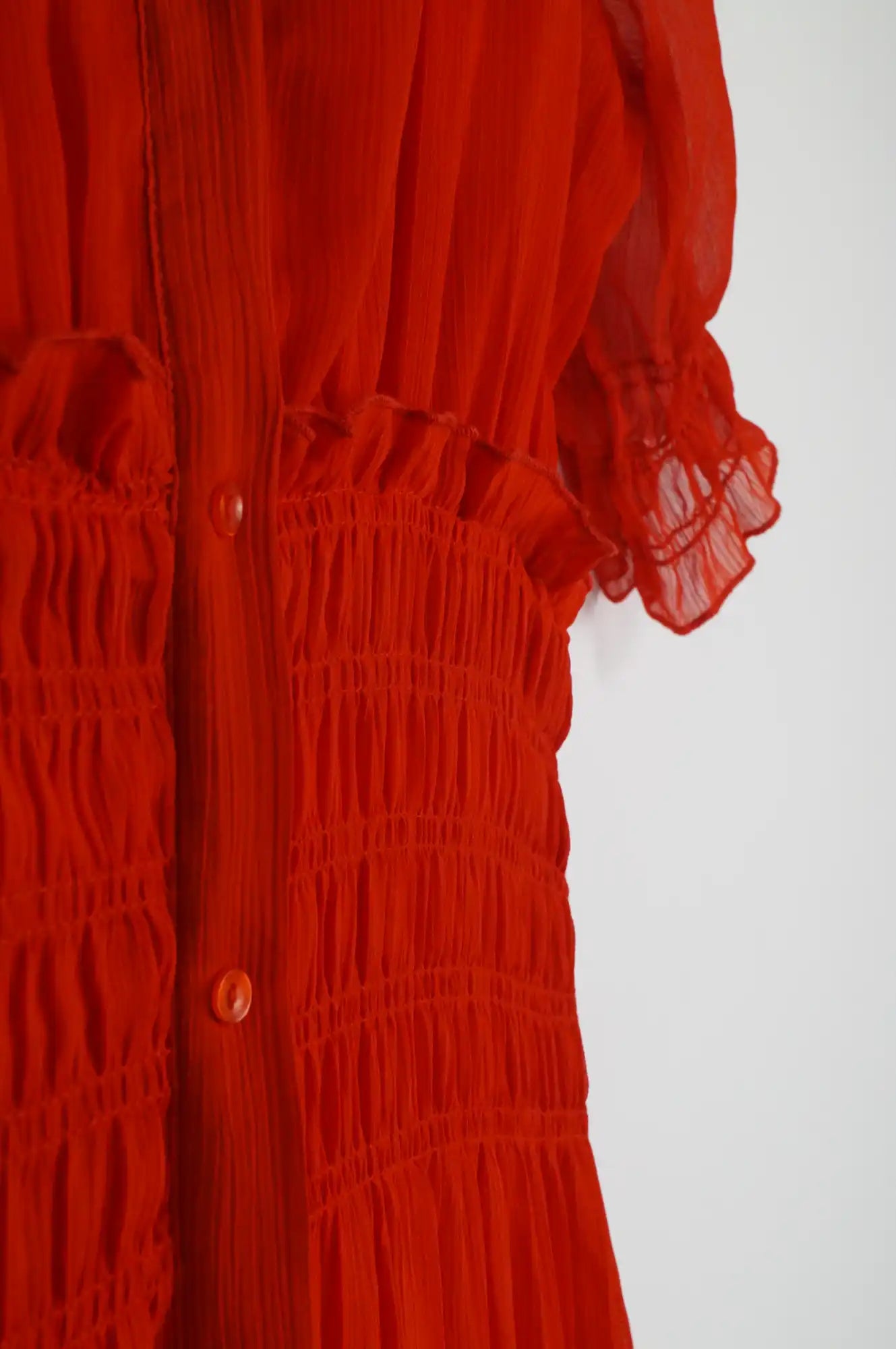 Vestido largo de gasa