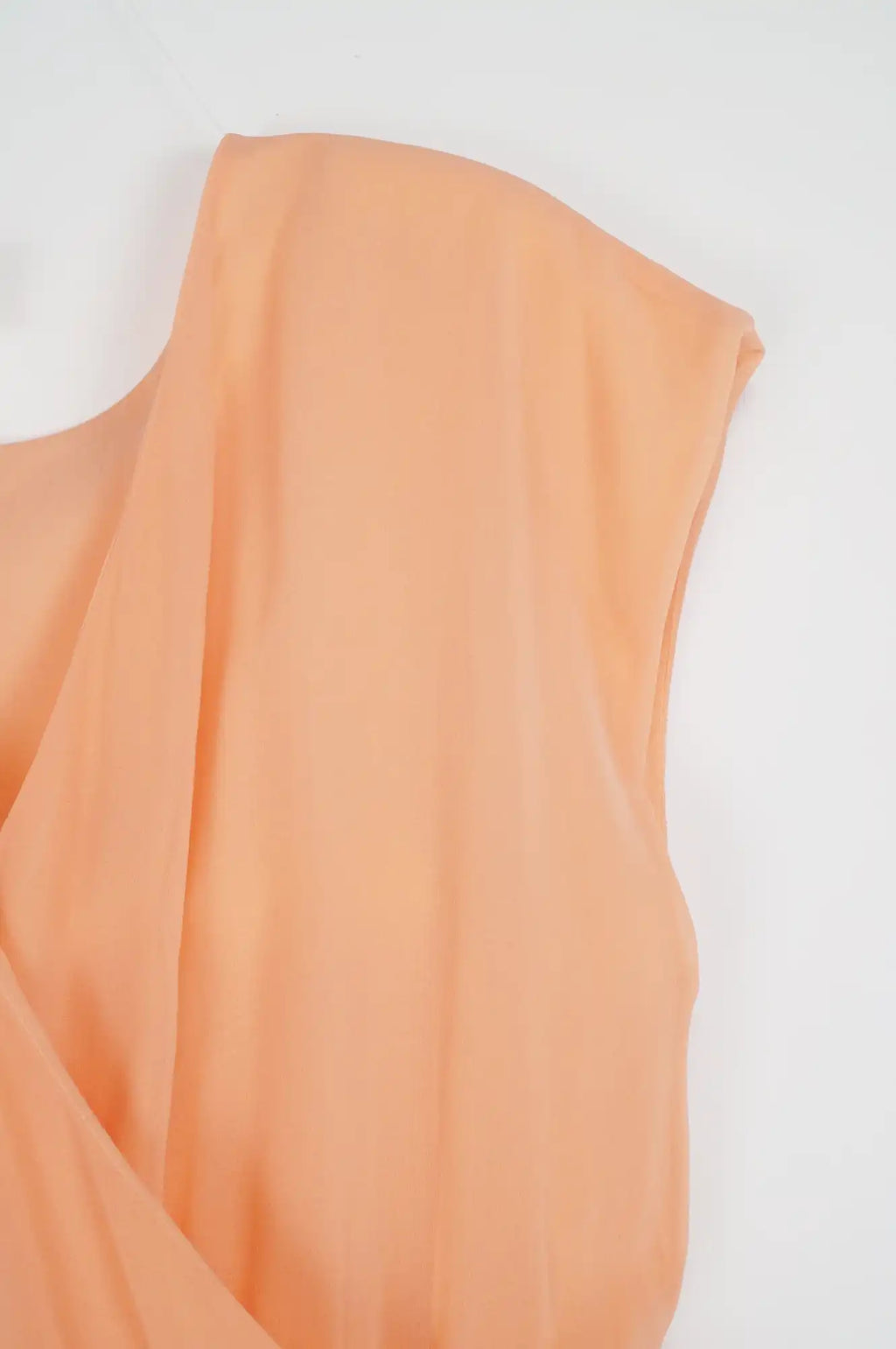 Vestido largo salmón de gasa