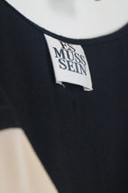 Vestido largo gasa bicolor