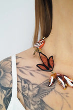 Collar resina flores